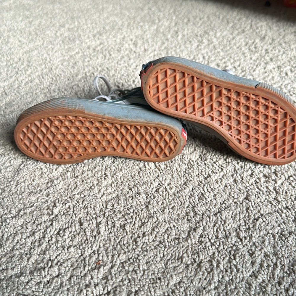 Hi top old skol Vans. Gray and white. Size 11. Red clay dirt can be washed off. - Picture 4 of 8
